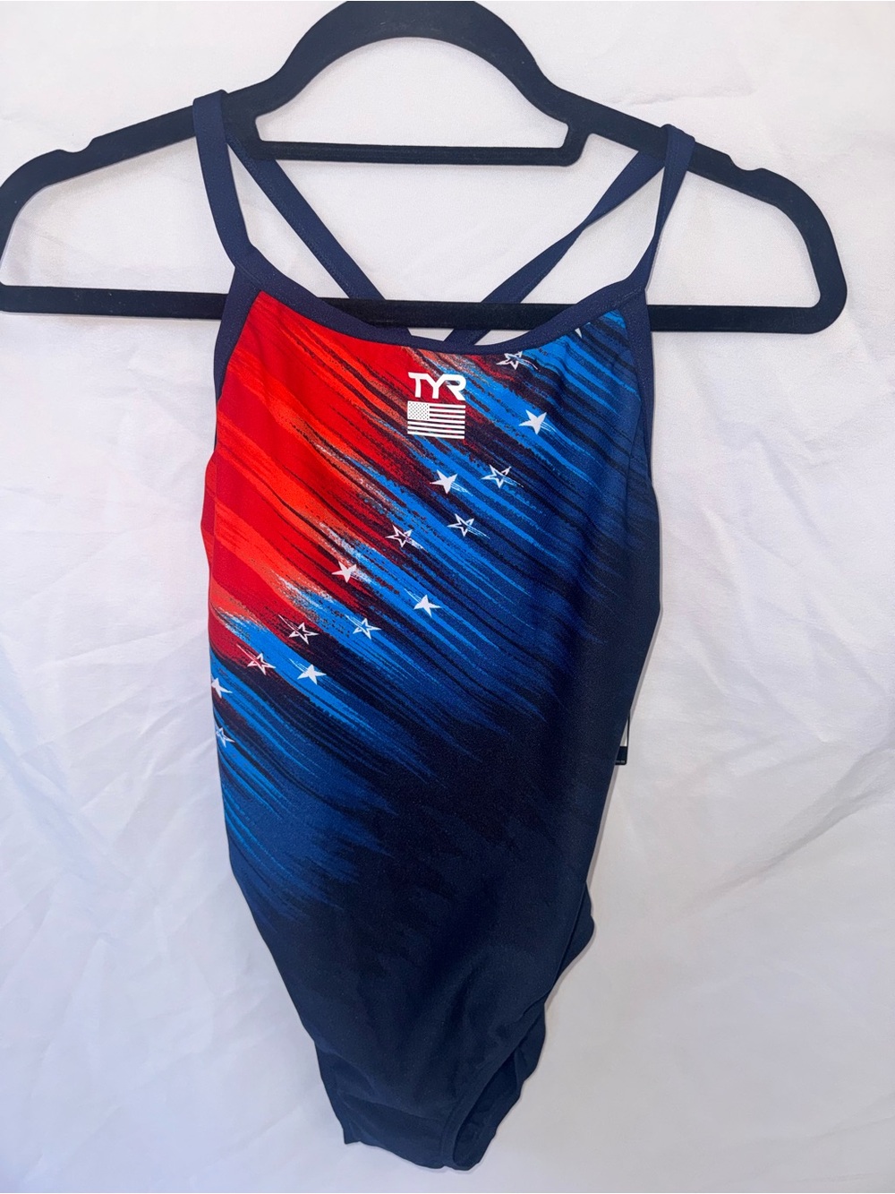 TYR Women's Navy Blue & Red Star Athletic One-Piece